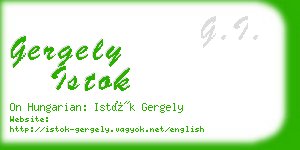 gergely istok business card